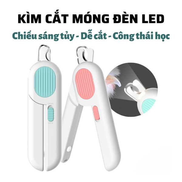 Kềm Cắt Móng Cho Chó Mèo Đèn Led Petq