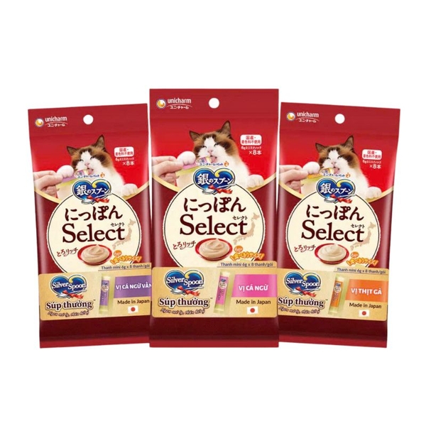 Súp Thưởng Cho Mèo Silver Spoon (Túi 8 tuýp*(6g)