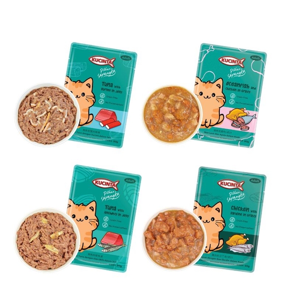 Pate Cho Mèo Trưởng Thành Kucinta Gói (80g)