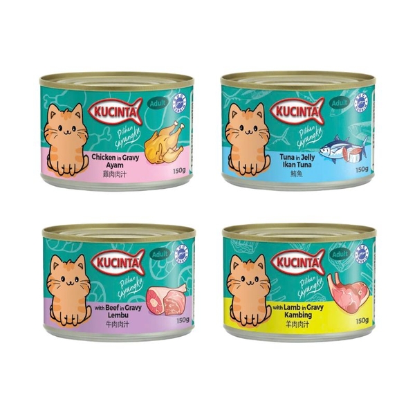 Pate Cho Mèo Trưởng Thành Kucinta Lon (150g)
