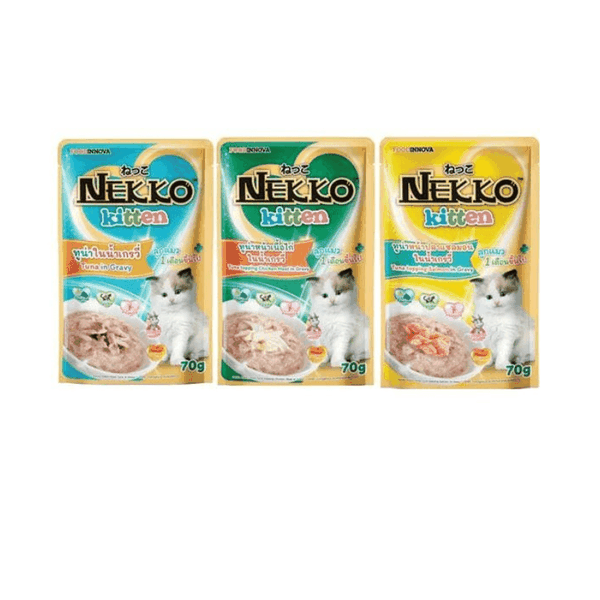 Pate Cho Mèo Con Dạng Sốt Nekko Kitten Gravy (70g)