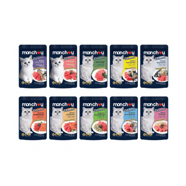 Pate Mèo Monchou Balanced Nhiều Vị (80g)