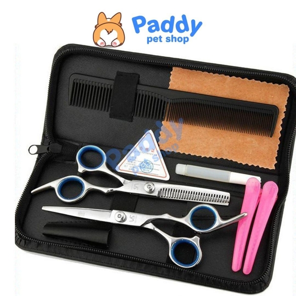 Set Kéo Lược Cắt Tỉa Lông 5 Món Chó Mèo Loại Xịn