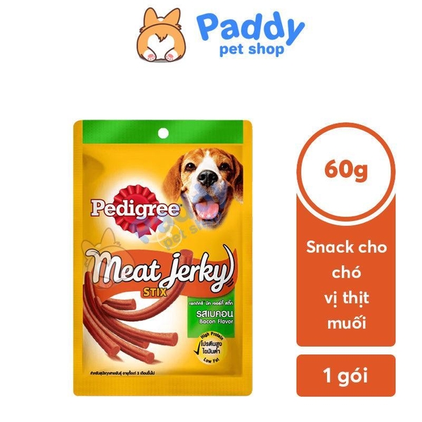Snack Cho Chó Pedigree Meat Jerky Vị Thịt Muối (60g)