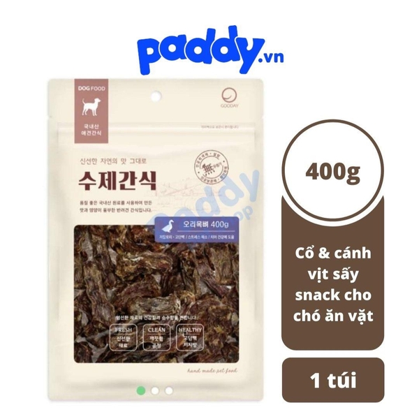 Snack Cho Chó Cổ & Cánh Vịt Sấy Gooday (400g)