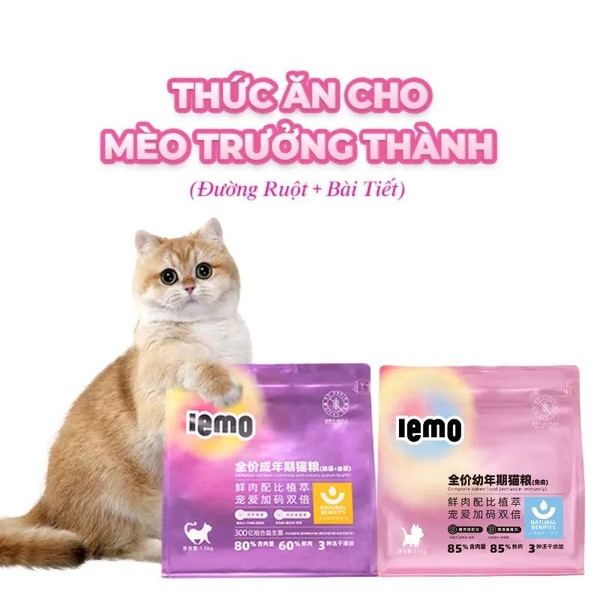 Hạt Cho Mèo Lemo Vị Gà Mix Topping 1.(5kg)