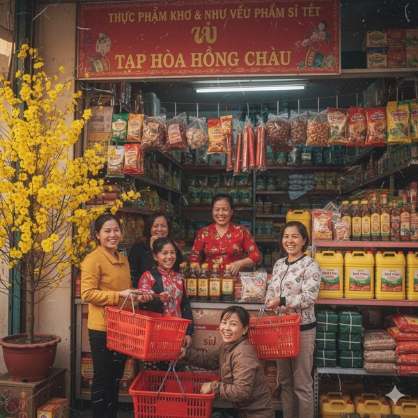 Nguồn Hàng Sỉ Tết Bính Ngọ 2026: Tạp Hóa Hồng Châu