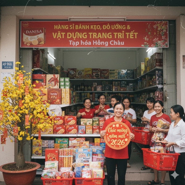 Hàng Sỉ Bánh Kẹo, Đồ Uống &amp; VẬT DỤNG TRANG TRÍ TẾT nguyên đán bính ngọ 2026 âm lịch