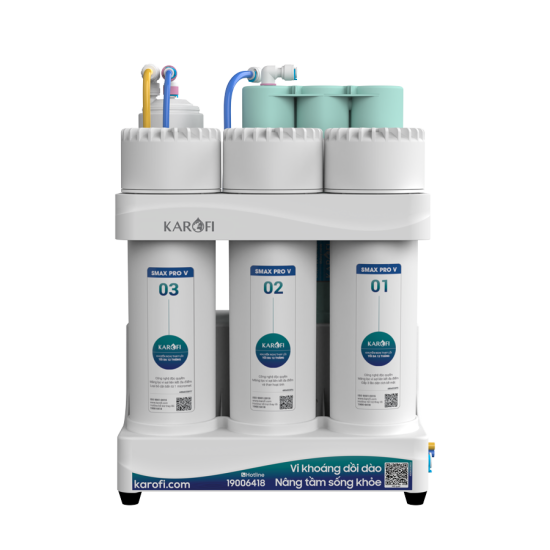 Máy lọc nước để gầm Karofi KAQ-U05 Pro 10 lõi lọc. Máy lọc nước chính hãng KAROFI giá tốt 2025