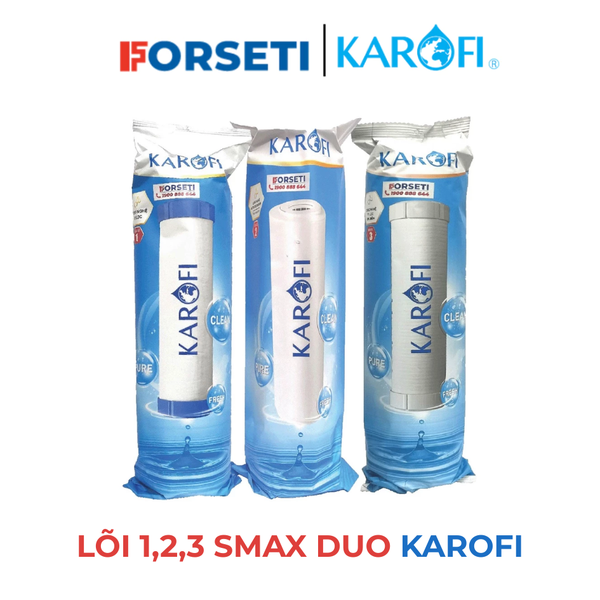 Bộ 3 Lõi lọc nước Karofi 1,2,3 dùng cho máy lọc nước RO