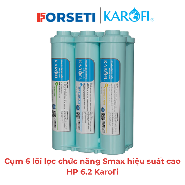 Cụm 6 lõi lọc chức năng Smax hiệu suất cao HP 6.2 Karofi lắp cho máy KAQ-U05, KAQ-U95, KAQ-O07, ERO100,...