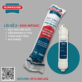 Bộ 3 lõi lọc thô đúc cắm nhanh dùng cho cây nước nóng lạnh Sunhouse model SHA76214CK-S