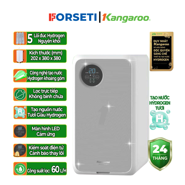 Máy lọc nước Kangaroo Hydrogen KG400HU chính hãng, bảo hành 24 tháng. Máy lọc nước công suất lớn không bình áp dùng cho gia đình hiện đại nhất 2025