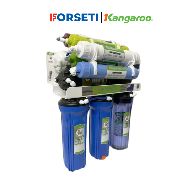 Máy lọc nước để gầm Kangaroo KGRP12 – 9 cấp lọc. Hàng chính hãng thiết kế nhỏ gọn cho mọi không gian bếp. Mẫu mới 2025