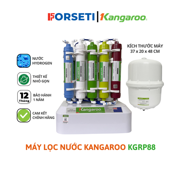 Máy lọc nước để gầm Kangaroo KGRP88 – 9 cấp lọc, bảo hành trong 24 tháng. Mẫu máy lọc nước nhỏ gọn thiết kế mới nhất 2025