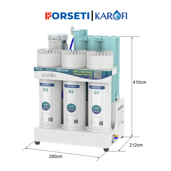 Máy lọc nước RO Karofi KAQ-U50K 10 lõi lọc thế hệ mới. Máy lọc nước chính hãng KAROFI bán chạy nhất 2025