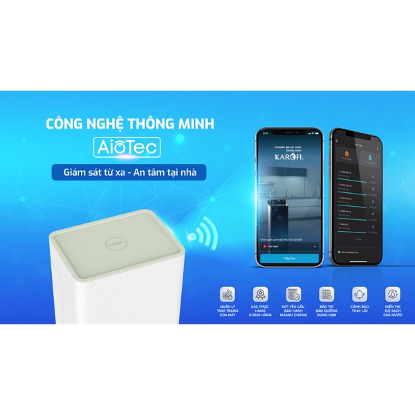Máy lọc nước Karofi KAQ-U98 10 lõi lọc. Máy lọc nước KAROFI mới nhất 2025
