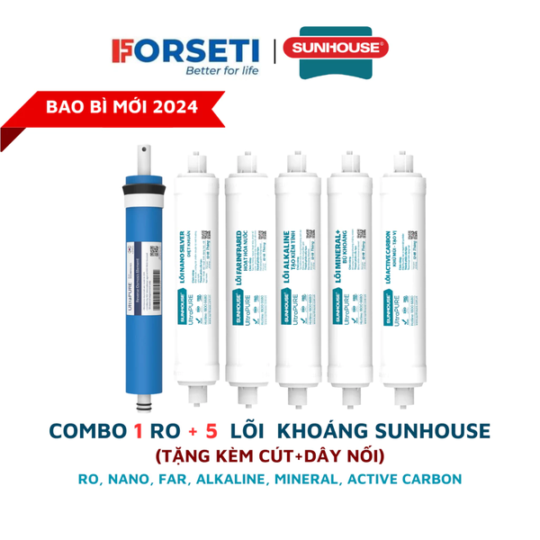 Combo 9 lõi lọc nước cho máy Sunhouse SHA76211CK; SHA76217CK; SHA8827K; SHA8817KP; SHA8849K....
