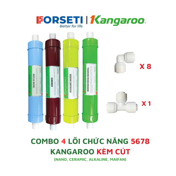 Combo 4 lõi khoáng Kangaroo, lõi lọc chức năng Kangaroo máy KG06G4, KG108, KG108H,...