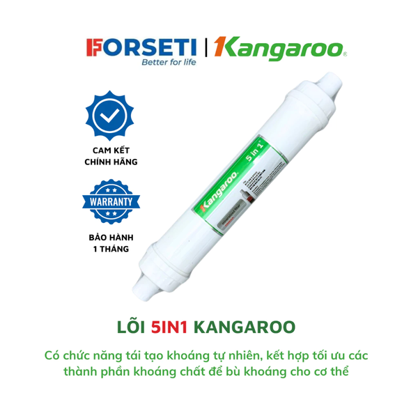 Lõi lọc nước Kangaroo hydrogen số 10 omega 5in1 có chức năng bổ sung khoáng tự nhiên cho nước