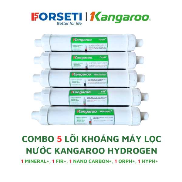 Combo 5 lõi chức năng 56789 cho máy Hydrogen KANGAROO có tác dụng bổ sung khoáng, hỗ trợ tăng kiềm