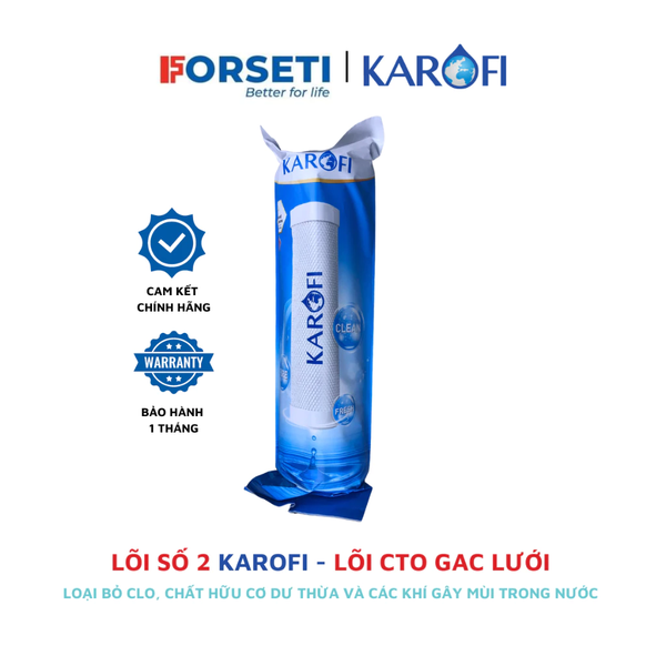 [CHÍNH HÃNG] Lõi số 2 Karofi CTO GAC (Smax Duo 3 Post Carbon) dùng cho máy S-s038, OP1310, O07, P95, U03, U05, U95, D52
