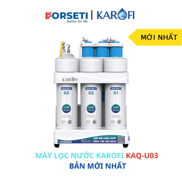 Máy Lọc Nước Để Gầm Karofi KAQ-U03 Pro, Lõi RO 50 GPD Của Mỹ, Công Suất Lọc 10L/H, Hàng Chính Hãng