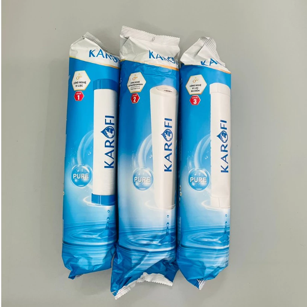 Combo 3 lõi lọc thô 123 và màng RO 50GPD Karofi