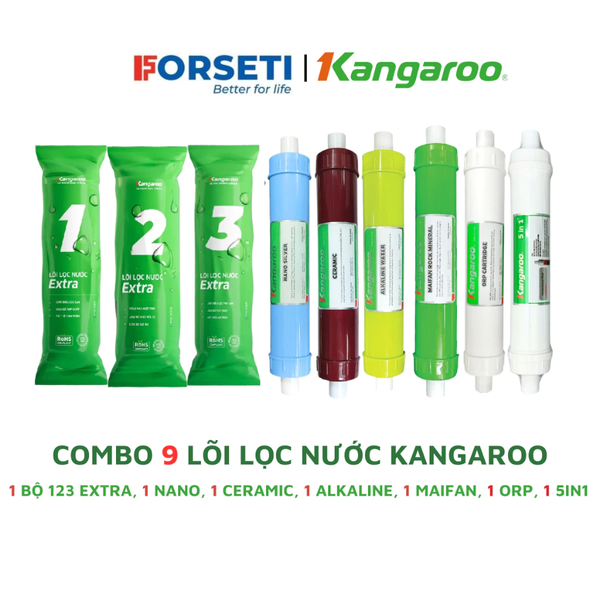 Combo 10 lõi lọc nước Kangaroo chính hãng cho model máy Kangaroo KG10A3