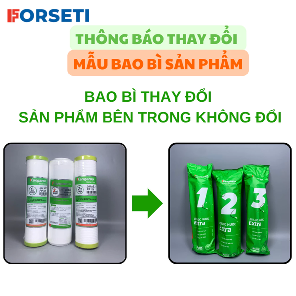 Bộ Lõi Lọc KANGAROO Số 1-2-3 Chính Hãng - Giá 3 lõi lọc chỉ 98K
