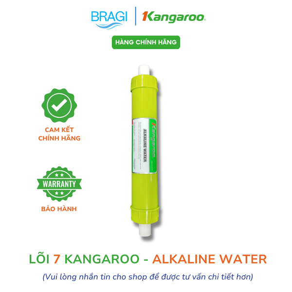 Lõi lọc số 7 Kangaroo - Lõi Alkaline Kangaroo hỗ trợ tạo ra nước kiềm tính, trung hòa axit trong nước
