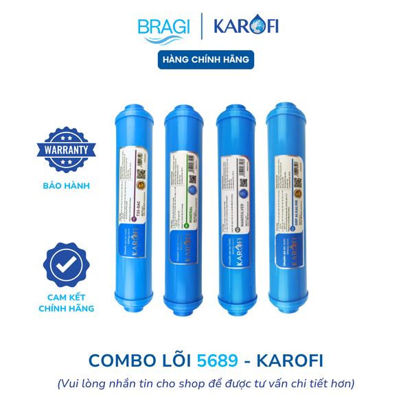 Combo 4 lõi lọc nước Karofi 5689 (T33, Min, ORP, Nano)