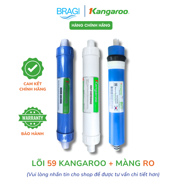 Combo lõi chức năng 59 (Nano, ORP) + màng RO50KR Kangaroo
