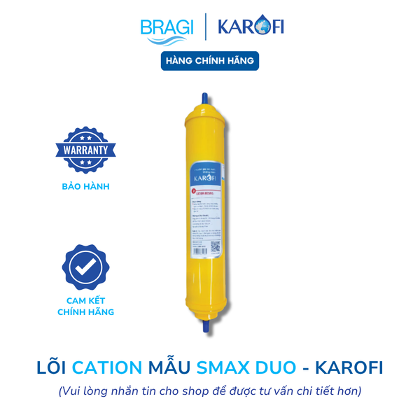 Lõi số 2 Karofi - Lõi Cation resins lắp máy K8RO-H - giúp làm mềm nước, ngăn chặn được sự hình thành cặn trắng