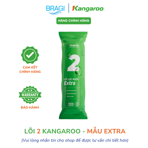 Lõi lọc nước số 2 Kangaroo Chính Hãng - lõi than hoạt tính dạng hạt có tác dụng khử màu, mùi hôi trong nước