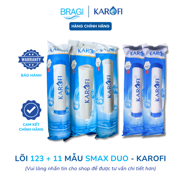 Combo bộ lọc thô 123 + 2 lõi số 1 Karofi