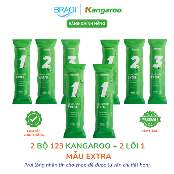 Combo 2 bộ lọc thô + 2 lõi số 1 Kangaroo EXTRA