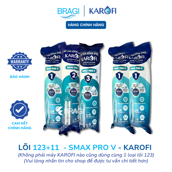 Combo 5 lõi thô Smax Pro V Karofi gồm 1 bộ 123 + 2 lõi số 1