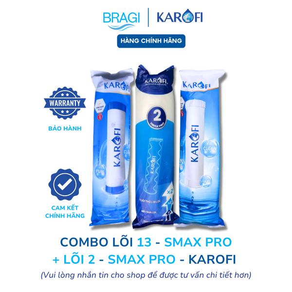 Combo 123 Karofi gồm Lõi 1 + 3 Smax Duo, Lõi 2 Smax Pro