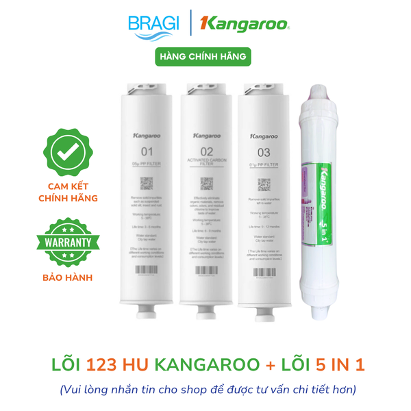 Combo 3 lõi thô 123 HU kèm 1 lõi 5in1 Kangaroo