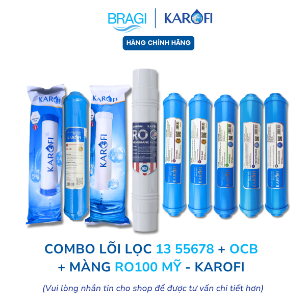 Combo 9 lõi Karofi (12OCB3+RO100 Mỹ+55678)-(2 lõi số 5) máy Ne239