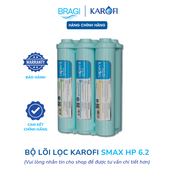 Cụm 6 lõi lọc chức năng Smax hiệu suất cao HP 6.2 Karofi lắp cho máy KAQ-U05, KAQ-U95, KAQ-O07, ERO100,...