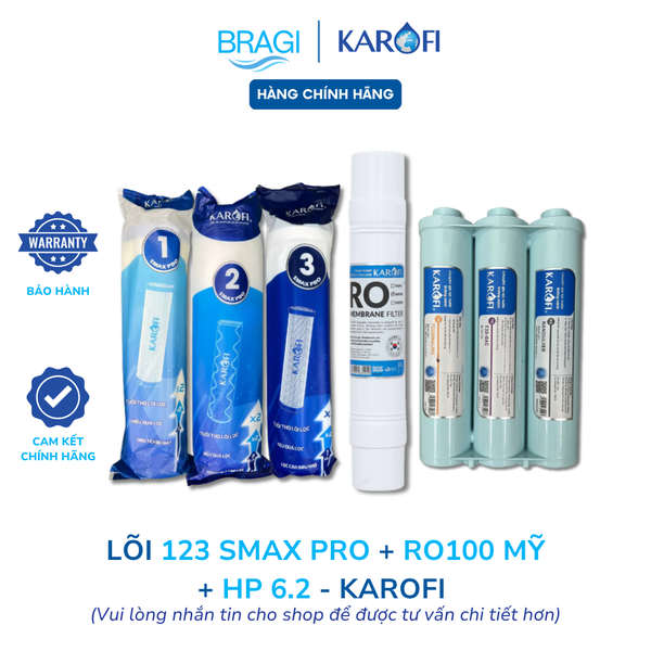 123 SMAX PRO + RO100Hàn + HP 6.2 Karofi