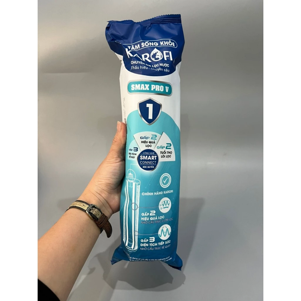 Bộ 3 Lõi Lọc Thô 123 Smax Pro V KAROFI dành cho máy KAQ-D58, KAQ-U96, KAD-L56, KAE-S85... (Công nghệ Smart Connect)