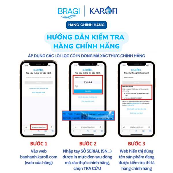 Lõi số 9 Karofi - Lõi lọc nước ORP Alkaline Karofi hỗ trợ tăng chỉ số pH, tạo nước kiềm tính giúp trung hoà axit