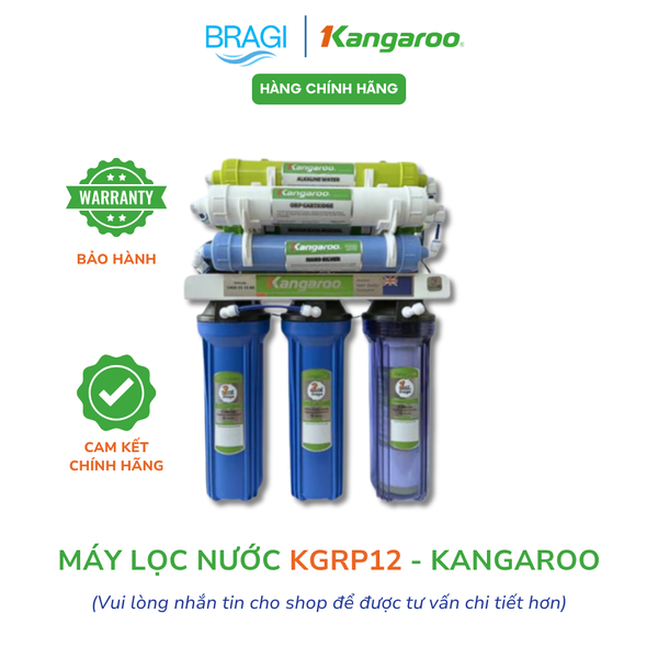 Máy lọc nước để gầm Kangaroo KGRP12 – 9 cấp lọc. Hàng chính hãng thiết kế nhỏ gọn cho mọi không gian bếp. Mẫu mới 2025