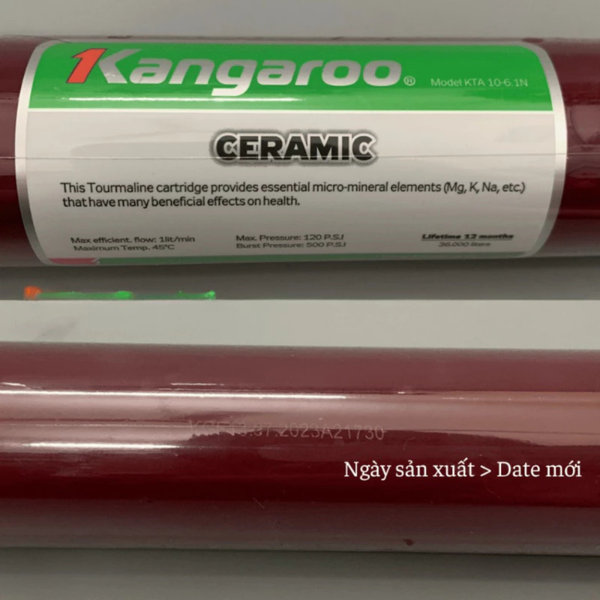 Combo bộ lọc thô 123 EXTRA + lõi 567 Kangaroo (Nano, Ceramic, Alkaline) + đèn UV Philips 2 chân 2 đầu KÈM CÚT + DÂY