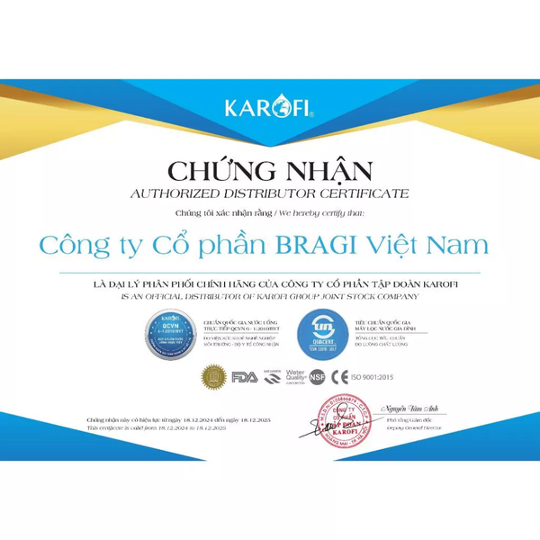 Bộ 3 Lõi lọc nước Karofi 1,2,3 dùng cho máy lọc nước RO
