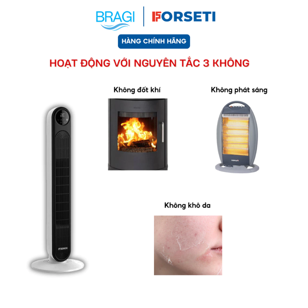 Máy sưởi gốm PTC Ceramic Forseti FHK-688 Thiết kế nhỏ gọn - Công tắc an toàn - Bảo hành trong 24 tháng