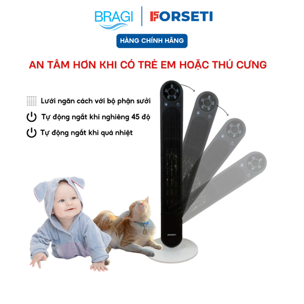 Máy sưởi gốm PTC Ceramic Forseti FHK-688 Thiết kế nhỏ gọn - Công tắc an toàn - Bảo hành trong 24 tháng